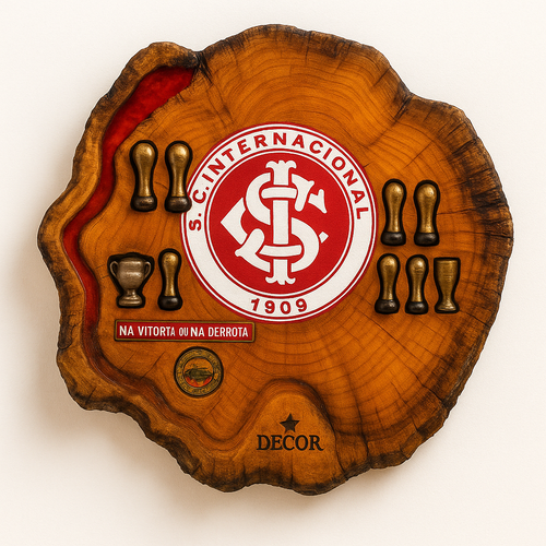 Tábua Rústica Personalizada - Internacional + Kit Churrasco Personalizado