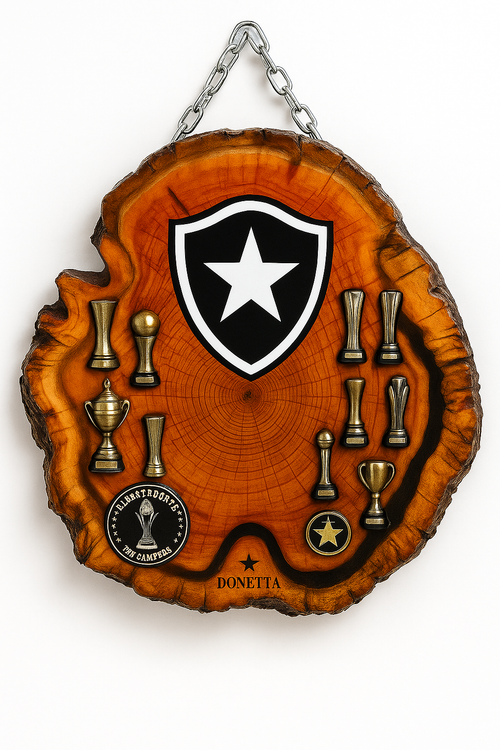 Tábua Rústica Personalizada - Bota Fogo + Kit Churrasco Personalizado